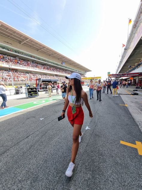 F1 Gp Outfit, Formula 1 Race Outfit Women, F1 Montreal, F1 Outfit For Women, Wag Outfits, F1 Outfit, Formula 1 Girls, F1 Girl, Miami Gp