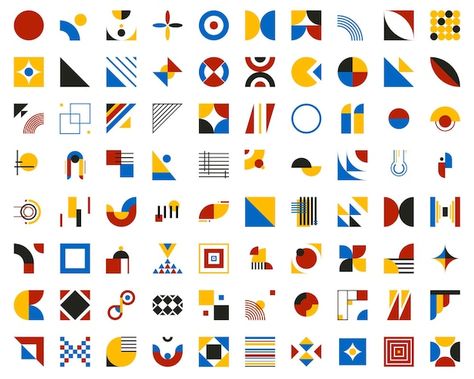 Bauhaus Inspired Graphic Design, Bauhaus Web Design, Bauhaus Design Graphic, Bauhaus Logo Design, Bauhaus Elements, Bauhaus Design Pattern, Bauhaus Illustration, Bauhaus Fashion, Bauhaus Graphic