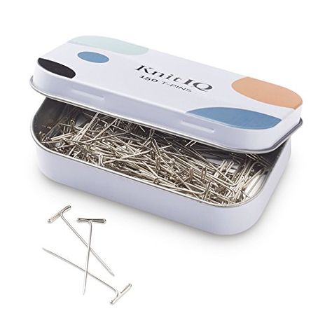 KnitIQ Strong Stainless Steel T-Pins for Blocking Knitting, Crochet & Sewing Projects | 150 Units, 1.5 Inch Pin Needl... Blocking Knitting, Clover Pom Pom Maker, Blocking Mats, Crochet Sewing, Notions Bag, Cable Knitting, Knitting Tools, Knitting Wool, Lotion Bars