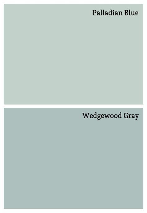 Stairwell Paint Colors, Soft Blue Paint Colors, Wedgewood Gray, Soft Blue Paint, Room Transition, Moore Kitchen, Basement Colors, Palladian Blue, Door Colour