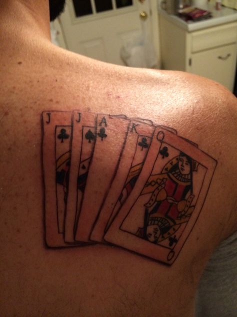 This is my perfect Euchre hand tattoo. Euchre Tattoo Ideas, Euchre Tattoo, Euchre Tournament, Hand Tattoo Images, Old Tattoos, Hand Tattoo, First Tattoo, Tattoo Inspo, Tattoo Images