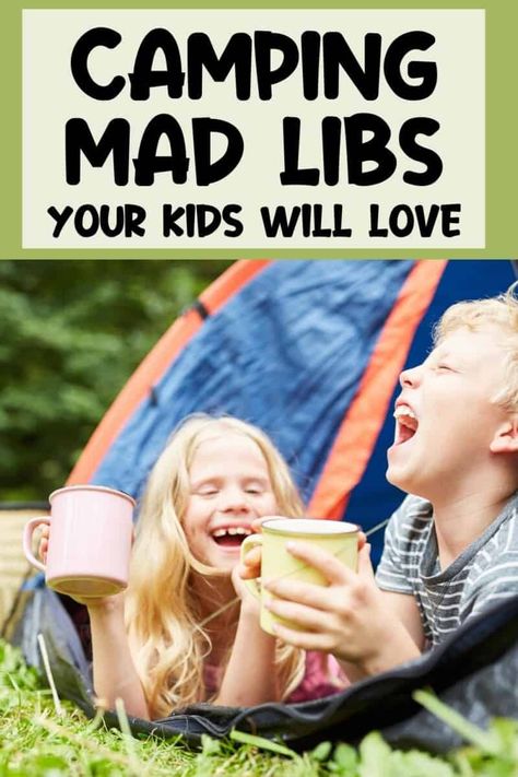 Are you planning a camping trip? These fun camping Mad Libs give your kids some fun camping activities that are also educational. Mad Libs teach kids parts of speech and language arts in addition to storytelling. Mad Libs are tons of fun and that's why I've made some free Mad Libs with a camping theme for you. Go grab your free printable fill in the blank copywork pages now! Camping Mad Libs, Free Mad Libs, Fun Camping Activities, Literary Elements, Kids Part, Mad Libs, Parenting Articles, Fill In The Blank, Free Camping