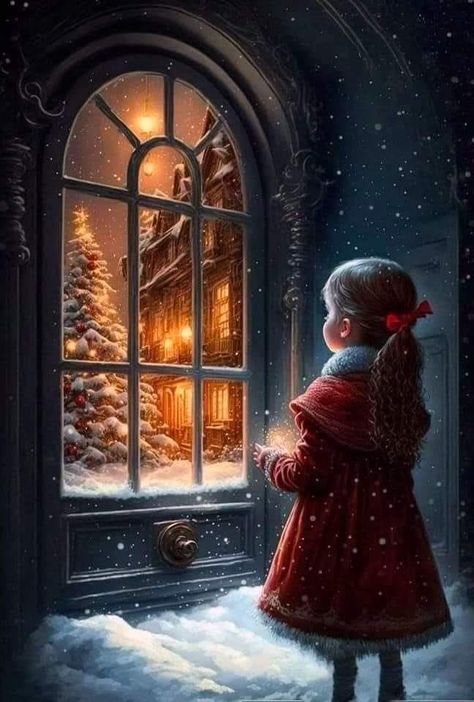 Winter Christmas Scenes, Christmas Children, Christmas Diamonds, Christmas Scenery, Vintage Christmas Images, Christmas Gif, Old Fashioned Christmas, Christmas Past, Victorian Christmas