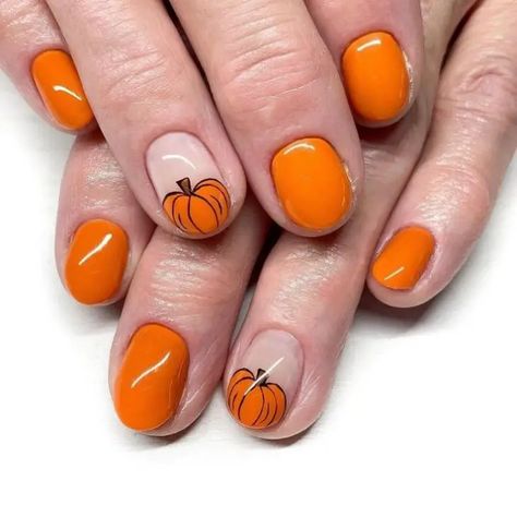 20 Fall Pumpkin Nail Ideas 2024: Cute, Simple, Short, Long, Almond, and Coffin Designs Oct Nail Designs, Pumpkin Nail Ideas, Fall Themed Nails, Donut Candles, Pumpkin Nail Designs, Pumpkin Nail, Pumpkin Nail Art, Country Nails, Simple Fall Nails