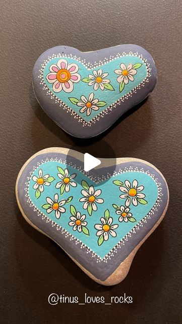 Martina Meister-Goossens on Instagram: "-Do you know that if you Change the way you look at things, the things you look at Change- Wayne Dyer. Enjoy these beautiful heart shaped rocks. #tinuslovesrocks #heartshape #heartshapedrock #artreels #reels #artreelsofinstagram #paintedrocks #steinmalerei #taşboyama #kaminky #kindnessrocks" Heart Shaped Rock Art, Dot Art On Heart Shape, Dot Painting On Heart Shapes, Painting On A Heart Shape Canvas, Mandala Heart Rock Painting, Heart Shaped Hands, Drawing Rocks, Heart Shaped Rocks, Painted Hearts