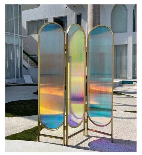 Iridescent Decor, Glass Room Divider, Screen Room Divider, Screen Room, Glass Room, Room Dividers, Dream House Decor, My New Room, Dream Home Design