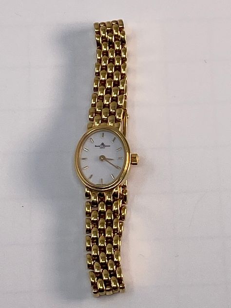 Vintage 14Kt  Yellow Gold Swiss BAUME MERCIER Vintage Gold Watch Women, Dainty Gold Watch, Good Watches, Gold Womens Watch, Gold Vintage Watch, Oval Watch, Vintage Accessories Jewelry, Vintage Gold Jewelry, Gold Wrist Watch