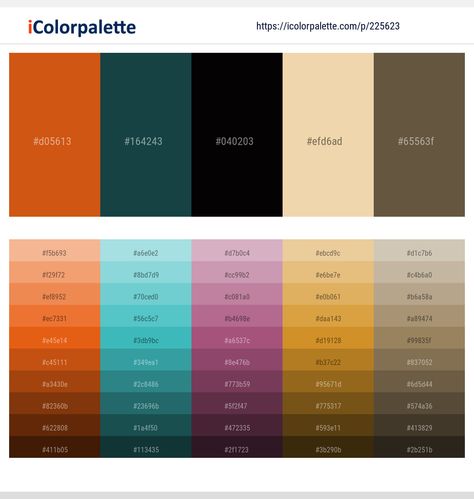 Colors Gradient, Teal Color Schemes, Christmas Color Palette, Beige Color Palette, Orange Color Palettes, Brown Color Schemes, Hex Color Palette, Yellow Colour Scheme, Tangerine Color