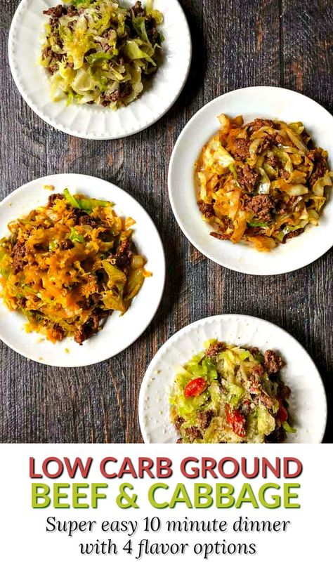 Fried Cabbage Recipes Ground Beef, Cabbage And Beef Recipes, Cabbage Ground Beef Recipes, Cabbage Low Carb, Beef And Cabbage Skillet, Freezable Meal Prep, Veal Dishes, Ground Beef Cabbage, Ground Veal