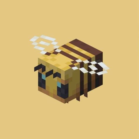 Minecraft Bee Tattoo, Bee Minecraft, Minecraft Bee, Minecraft Wolf, Rock Poster Art, Bee Drawing, Minecraft Drawings, All Minecraft, Minecraft Mobs