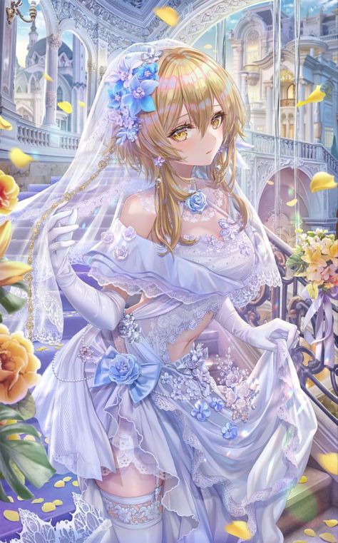 Genshin Impact | Lumine ♡ | crds; TorinoAqua on twitter/X | #genshinimpact Wolf Art Fantasy, Anime Wedding, Anime Show, Anime Warrior, Warrior Girl, Anime Princess, Chica Anime Manga, Anime Artwork, Karakter Anime