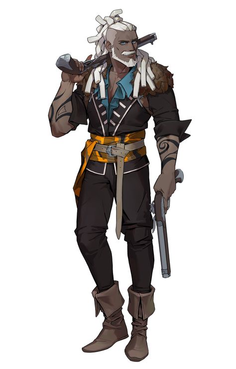 Magic Pirate, Trickster Character Design, Dnd Sailor Character Design, Siren Dnd, Pirate Character Design Male, Pirate Drawing Reference, Male Oc Character Design, Pirate Rpg, Character Design Pirate