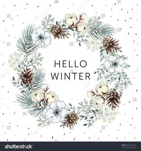 Christmas Wreaths Illustration, Hello December Images, Christmas Wreath Illustration, Xmas Drawing, Wreath Illustration, Hello December, Wreath Drawing, Hosting Christmas, Christmas Wreath