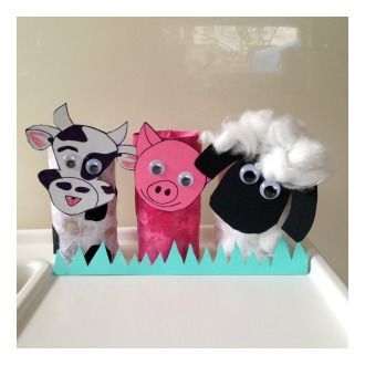 Toilet Roll Craft: Farm Animals (this makes me think of Selah, Sophie and Shelby.) Craft Farm Animals, Toilet Roll Crafts, Farm Animal Crafts, Roll Craft, Toilet Roll Craft, Crafts For Toddlers, Farm Preschool, Egg Carton Crafts, Dragon Crafts