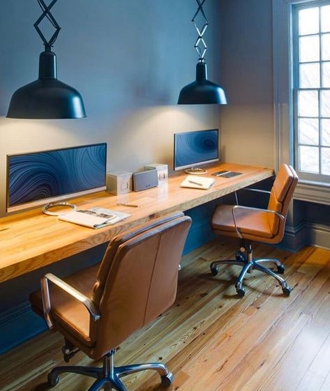 Diy Office Desk, Office Desk Designs, Minimalist Home Office, Outfit Office, Contemporary Home Office, Interior Design Per La Casa, Diy Office, Office Designs, Modern Home Office