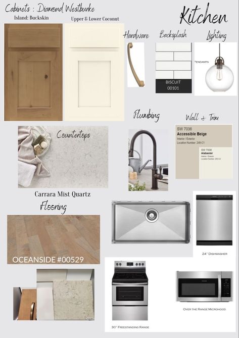 Cape Kitchen, Farmhouse Kitchen Design Ideas, Cabinet Colours, Bathroom Redecorating, Light Wood Kitchens, White Oak Kitchen, Kitchen 2024, Mom Kitchen, Kitchen Mood Board