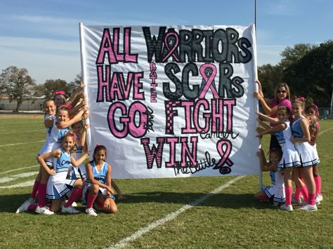 Banner Ideas For Cheering, Pink Out Run Through Signs Football, Pink Out Game Ideas, Cheer Pink Out, Pink Out Game Posters, Pink Out Signs, Pink Out Football Game Signs, Cheer Posters Ideas, Cheer Posters Ideas Signs