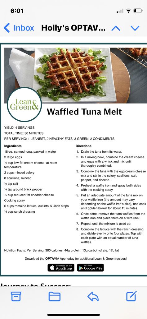 Lean And Green Meals Optavia 5&1 Mahi Mahi, Salmon Lean And Green Optavia, Optavia Lean And Green Recipes 5&1 Tilapia, Lean And Green Salmon Recipes, Waffling Optavia, Optavia Tuna Melt, Lean And Green Tuna Recipes, Optavia Tuna Recipes, Pink Salmon Recipes