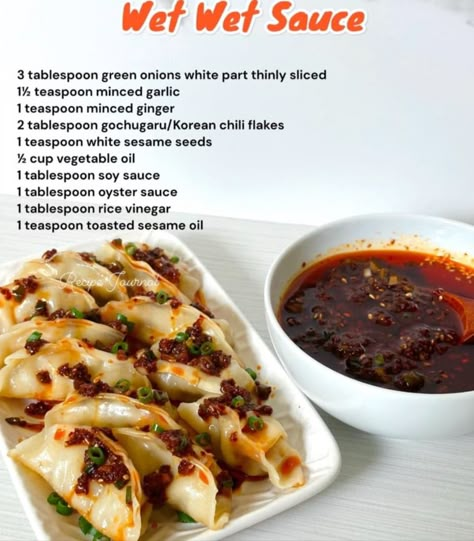 Wet Wet Sauce All Recipes, Wet Wet Sauce Recipe, Sesame Oil Recipes, Homemade Sauce Recipes, Recipe Journal, Asian Sauce, Foreign Food, Asian Inspired Recipes, All Recipes