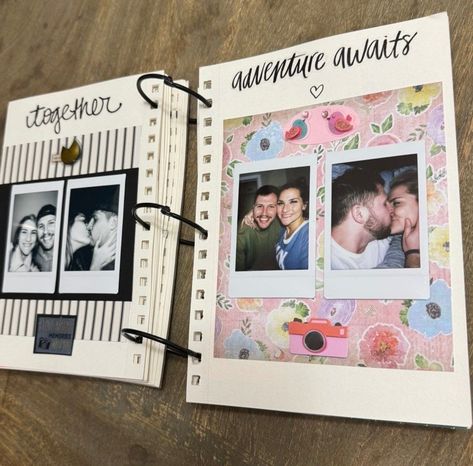 Our Vintage Interactive HoneyBook Scrapbook is the perfect keepsake to showcase your favorite personal memories that you never want to forget. With handcrafted, premade, already put-together, ready-to-go pages with elements that pull-out, flip-up, pop-out, contain pockets, hinges & text boxes, it's a different user-friendly guide that cuts out the time & work so you can focus on the fun part: Creating memory lane! There's lots of room to add your special pictures, Polaroids, handwritten notes, l Boyfriend Memory Book, One Year Scrapbook, Wedding Scrapbook Ideas, Scrapbook For Boyfriend, Memory Book Ideas, Year Scrapbook, Letters To The Bride, Origami Diamond, Tinder Match