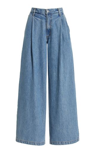 Designer Jeans For Women, Pleated Denim, Cute Pants, Denim Pants Women, Designer Jeans, Wide Legs, Wide Leg Denim, Rarity, Wide Leg Trousers