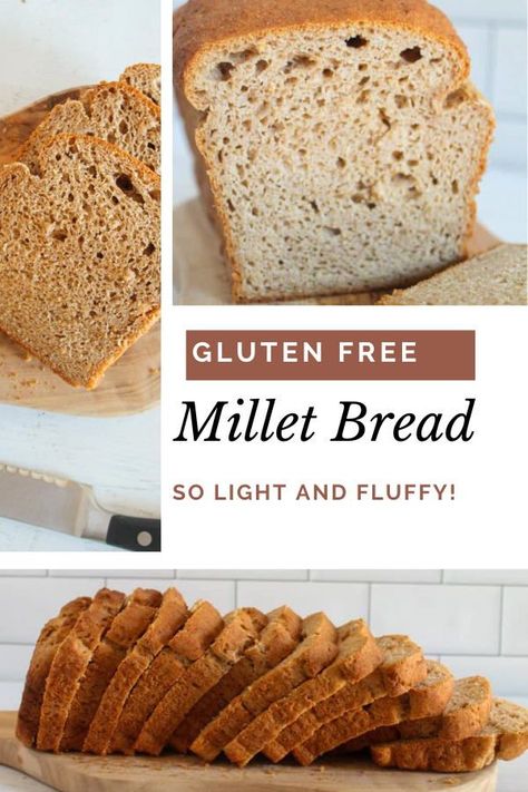 Millet Bread, Flax Bread, Gluten Free Sandwich Bread, Gluten Free Brunch, Best Gluten Free Bread, Gluten Free Sandwiches, Gluten Free Yeast Free, Healthy Bread Recipes, Sandwich Bread Recipes