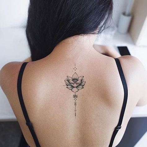 Lotusblume Tattoo, Tattoo Diy, Shape Tattoo, Men Tattoos, Cat Tattoos, Inspiration Tattoos, Spine Tattoos For Women, Neck Tattoos, Disney Tattoo