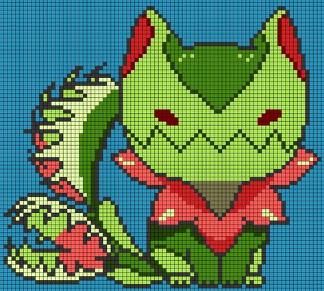 Graphghan Patterns, Cat Crochet, Motifs Perler, Fly Trap, Pixel Crochet, Pixel Art Grid, Venus Fly Trap, Minecraft Pixel Art, Anime Pixel Art