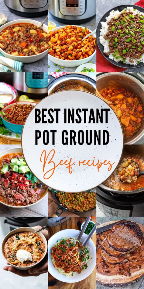 We've compiled a list of some of the best Instant Pot Ground Beef Recipes to make in your pressure cooker. From hearty beef chili to cottage pie and meatloaf, these dishes will make for a hearty family dinner in no time at all! Instant Pot Ground Beef Recipes, Ground Beef Stew Recipes, Beefaroni Recipe, Instant Pot Ground Beef, Ground Beef Stews, Beef Recipe Instant Pot, Ground Beef Chili, Ground Beef And Potatoes, Pasta Side Dishes