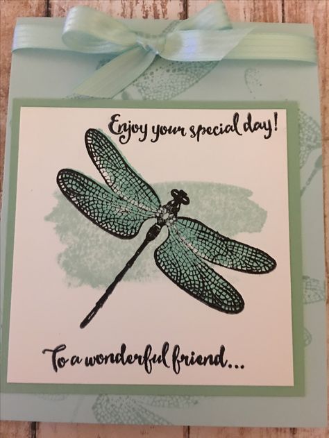 Stampin' Up! Dragonfly Dreams Navy Island, Stampin Up Anleitung, Dragonfly Dreams, Bee Cards, Stampin Up Catalog, Whisper White, Butterfly Cards, Stamping Up Cards, Pics Art