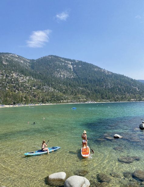 Lake Tahoe Instagram Pictures, Lake Tahoe Aesthetic Summer, Lake Tahoe Aesthetic, Tahoe Aesthetic, Tahoe Pictures, Lake Aesthetics, Lake Tahoe Summer, Lake Tahoe Cabin, Tahoe House