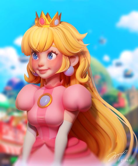 Peach Wedding Dress, Princess Peach Cosplay, Peach Cosplay, Peach Clothes, Pictures Of Princesses, Mario Fan Art, Peach Makeup, Peach Wallpaper, Princesa Peach