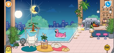 Toca Boca Swimming Pool Ideas, Pool Side Ideas, Toca Boca Room Ideas Pool, Toca Rooms, Toca Boca Room Ideas, Toca Boca Room, Ideas Toca Boca, Swimming Pool Ideas, Toca Ideas