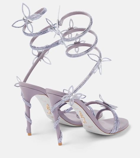 Rene Caovilla Heels Purple, Purple Butterfly Heels, Fairy Heels, Lavender Heels, Shoes Heels Prom, Luxury Pieces, Butterfly Heels, Pretty Heels, Fairy Shoes