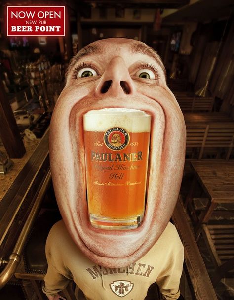 Best of Awards Creative Ads Collection - Designs Mag Beer Promotion, Beer Advertisement, Cinema Decor, Clever Advertising, Beer Ad, Oktoberfest Beer, Ad Of The World, Beer Pub, Beer Poster