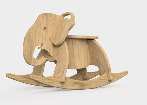 Elephant Rocking Horse, Elephant Rocker, Rocking Elephant, Rocking Horse Plans, Kids Rocking Horse, Rocking Toy, Wood Toys Plans, Wooden Rocking Horse, Wooden Toys Plans