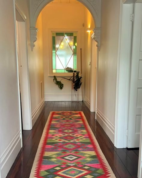 New Kilim runners arrived this week! This one didn’t even make it into the showroom!! Straight off to Auckland! Beautiful colours and the perfect hallway addition! SHOP NOW online… three left 🫶👆💋 . . . . #kilimrunners #originalrugs #hallwayrunners #homestolove #rugs #littleandfox Hallway Addition, Fox Interior Design, Interior Design Store, Store Design Interior, Beautiful Colours, Kilim Runner, Auckland, Design Store, Hallway