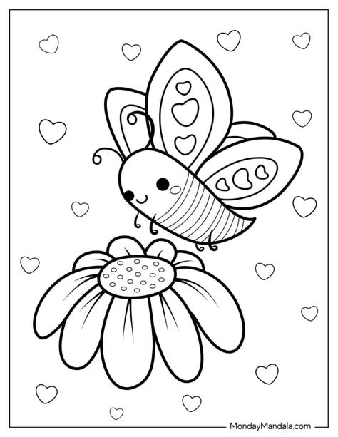 Spring Coloring Pages Free Printable, Flower Coloring Pages Free Printable, May Coloring Pages, Spring Flowers Coloring Pages, April Coloring Pages, Simple Flower Coloring Pages, Daisy Coloring Pages, Spring Coloring Sheets, Mindfulness Activity