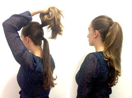 Hair Hack: How to fake a fuller, longer ponytail with this simple trick. | allure.com Longer Ponytail Trick, Fuller Ponytail, Ponytail Trick, Full Ponytail, Double Ponytail, Simple Ponytails, Normal Hair, Insta Inspo, Everyday Hairstyles