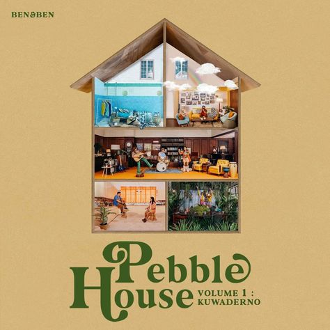 "Pebble House Vol. 1: Kuwaderno"
The Second Album by Ben&Ben
Comes out on August 29, 2021. 

#BenAndBenALBUM2 
#PebbleHouseKuwaderno Pebble House, Ben And Ben, Ben & Ben, Music Album Cover, Music Album, 3 Things, B & B, Music Artists, Album Covers