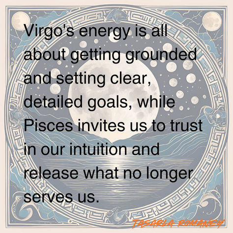 Harness the grounded energy of the Virgo New Moon to set intentions that will blossom into something magical by the Pisces Full Moon. Need a little help getting started? Check out my latest blog post for actionable steps, spiritual insights, and reflective journal prompts. 🌟✨ 

#VirgoNewMoon #MoonCycles #IntentionSetting Reflective Journal Prompts, Virgo New Moon, Pisces Full Moon, New Moon In Virgo, Full Moon In Pisces, Reflective Journal, Set Intentions, Virgo Moon, Intention Setting