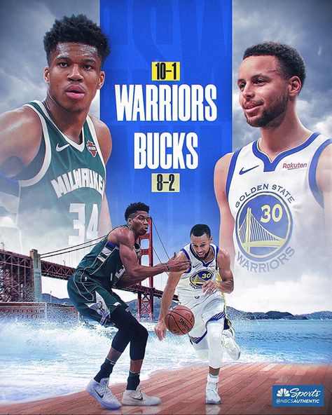 Warriors vs Bucks Gameday graphic on Behance Bodybuilding Posters, Basketball Information, Sports Design Ideas, Boxing Posters, Sports Design Inspiration, Basketball Camp, Sport Banner, Basketball Posters, Sport Poster Design