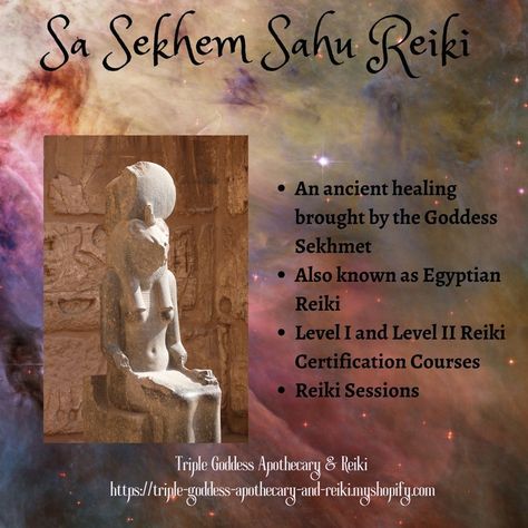 Sa Sekhem Sahu (Egyptian) Reiki Certification Sessions and Courses. Become a reiki practitioner or reiki master. https://www.eventbrite.com/cc/sa-sekhem-sahu-reiki-certifications-228279?utm-campaign=social&utm-content=creatorshare&utm-medium=discovery&utm-term=odclsxcollection&utm-source=cp&aff=escb Website: https://triple-goddess-apothecary-and-reiki.myshopify.com #reiki #triplegoddessreiki #triplegoddessapothecaryandreiki #sasekhemsahureiki #reikihealing #egyptianreiki Egyptian Reiki, Reiki Certification, Events Website, Event Website, Reiki Practitioner, Energy Healing Reiki, Triple Goddess, Reiki Master, Reiki Energy