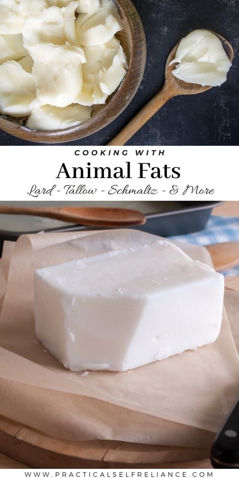 Cooking with Animal Fats: Duck Fat, Leaf Lard, Schmaltz, & More - Want to learn how to cook with healthy animal fats? Look no further. From rendering leaf lard to beef tallow recipes, schmaltz recipes, duck fat recipes, and so much more. Traditional cooking methods | like grandma used to make | wild game recipes | carnivore recipes How To Make Beef Tallow For Cooking, Beef Fat Recipes, Beef Tallow Biscuits, Schmaltz Recipes, Recipes Using Lard, How To Render Beef Fat For Tallow, Beef Tallow Recipes, Tallow Recipes, Lard Recipe