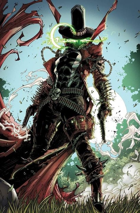 This is gunslinger spawn and he can solo dragon ball easily Gunslinger Spawn, Spawn Marvel, Spawn Characters, Image Comics Characters, Dark Multiverse, Brett Booth, Spawn Comics, Batman Hush, Todd Mcfarlane