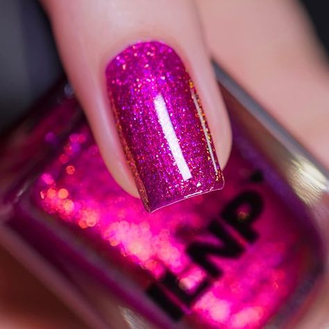 ILNP Showstopper Vivid Magenta Shimmer Nail Polish. #glitter 2017 Nails, Toe Colors, Pink Holographic Nails, Vivid Magenta, Ilnp Nail Polish, Classy Nail Art Ideas, Nail Paints, Shimmer Nail Polish, Pretty Nail Polish