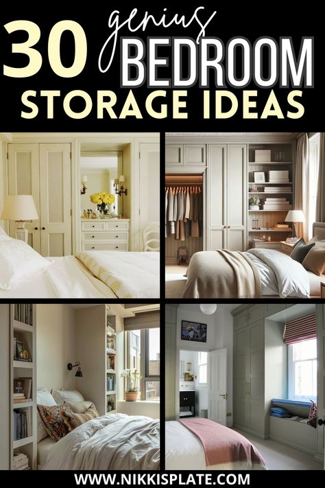 30 Genius Bedroom Storage Ideas to Maximize Your Space - NP Bedrooms Storage Ideas, Bedroom Linen Storage, Unique Bedroom Storage Ideas, Bedroom Storage Furniture, Cute Bedroom Storage Ideas, Bedroom Storage Ideas, Minimalist Lifestyle Simple Living, Young Adult Bedroom, Small Bedroom Storage