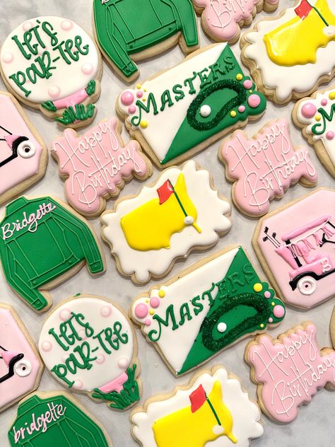 Masters Cookies, Golf Cookies, Golf Baby Showers, Golf Baby, Golf Mom, Golf Decor, Masters Golf, Golf Party, Golf Theme