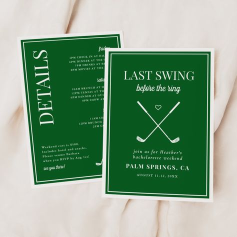 Bachelorette Party Invitations last swing before the ring golf bachelorette invitation bach bachelorette wimbledon party birthday game green pink argyle golf sports #Invitation #card #template #design #pinterestquotes #pinterestideas #pinterestmom #pinterestwedding #aesthetic #love #art #pinterestsuccess Top Golf Bachelorette Party, Golf Sorority Theme, Golfing Bachelorette Party, Bridal Shower Golf Theme, Golf Theme Engagement Party, Golf Theme Bachelor Party, Golf Theme Wedding Ideas, Golf Themed Bridal Shower Ideas, Golf Theme Bridal Shower Ideas