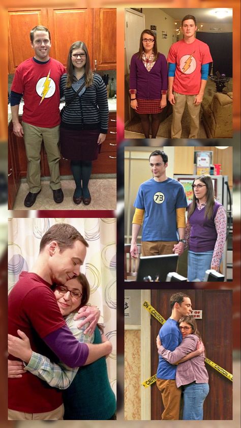 Sheldon Cooper Costume, Sheldon And Amy Costume, Young Sheldon Halloween Costume, Young Sheldon Costume, Big Bang Theory Tattoo, Amy Big Bang Theory, Big Bang Theory Halloween Costumes, Comicon Costume Women, Ideas For Bangs